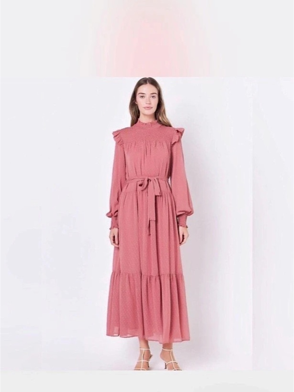 English Factory mauve maxi dress size small